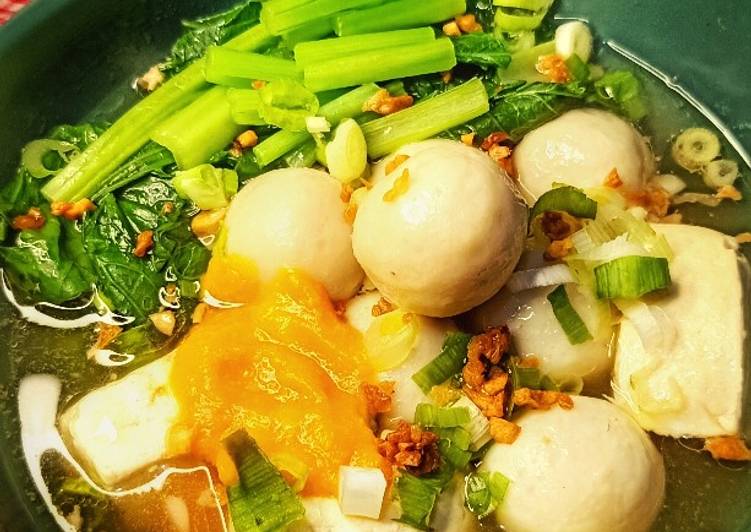 Langkah mengolah Bakso Ikan Kuah Lezat