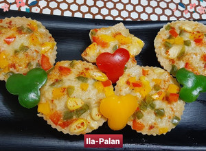 A picture of Jowar Savory Muffins.