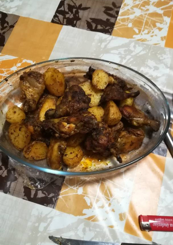 Una foto de Alitas al limón con pimentón al horno