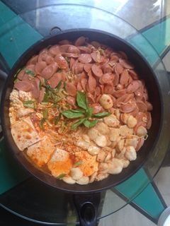 Foto resep Budae jjigae / army base stew