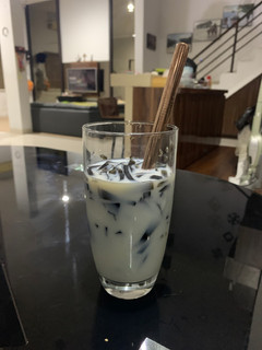 Foto resep Grass jelly fresh milk (low calorie)