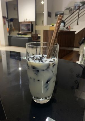 Foto resep Grass jelly fresh milk (low calorie)
