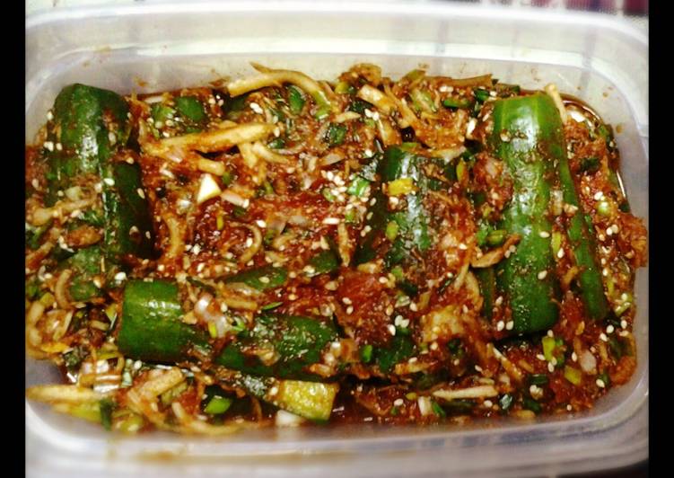 Step-by-Step Guide to Prepare Homemade cucumber kimchi