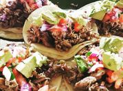 A picture of thin steak tacos