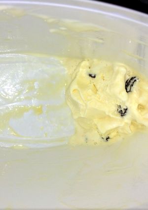 A picture of Easy Easy Rum Raisin Ice Cream.