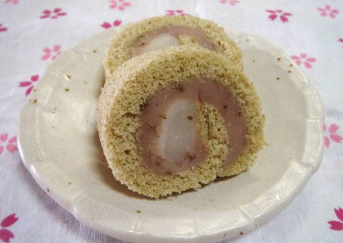 How to Prepare Super Quick Homemade Cherry Blossom Sweet Bean Paste Roll Cake