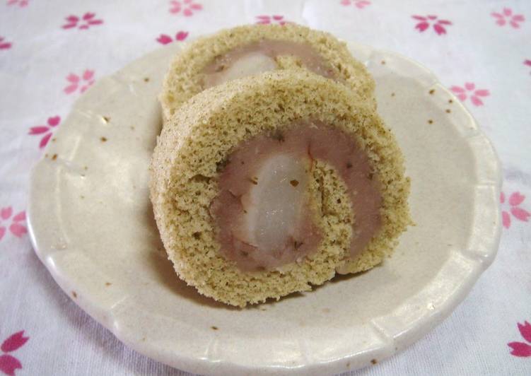 Recipe of Favorite Cherry Blossom Sweet Bean Paste Roll Cake