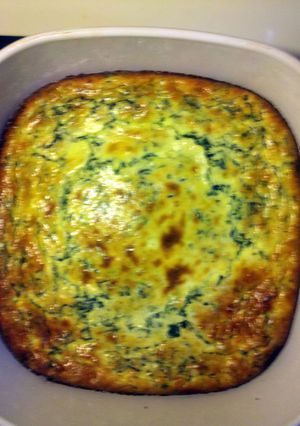 A picture of Spinach souffle.