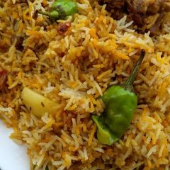A picture of Mutton biryani.