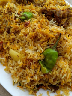 A picture of Mutton biryani.