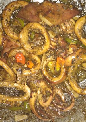 Foto resep Cumi basah pedas
