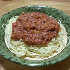 A picture of Spaghetti and Lamb Bolognese.