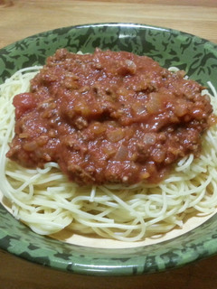 A picture of Spaghetti and Lamb Bolognese.