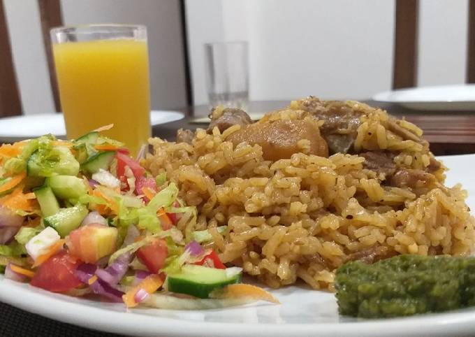 How to Prepare Delicious Mutton Pilau#Arabic contest