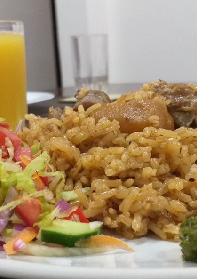 A picture of Mutton Pilau#Arabic contest.