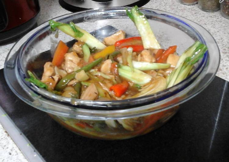 Steps to Make Award-winning My Chinese Chicken stir fry with mix veg 😀