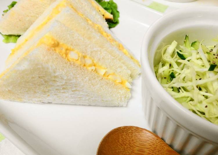 Simple Way to Prepare Homemade Egg Salad Sandwiches for Hanami Bento