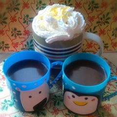 A picture of Vickys Salted Caramel Hot Chocolate GF DF EF SF NF.