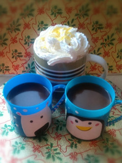 A picture of Vickys Salted Caramel Hot Chocolate GF DF EF SF NF.