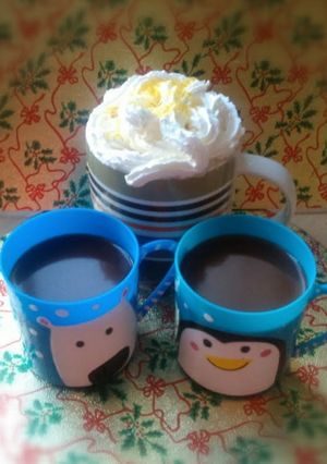 A picture of Vickys Salted Caramel Hot Chocolate GF DF EF SF NF.