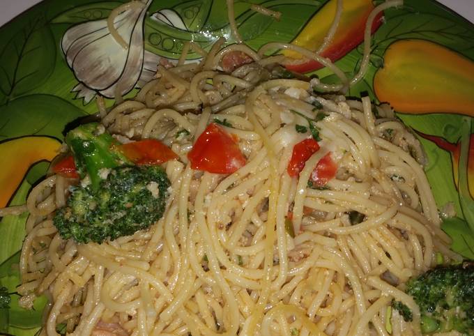 Recipe of Homemade Spaghetti carbonara caprese