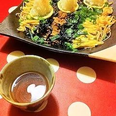 Light but Festive Kawara-Soba with Tuna A picture of Light but Festive Kawara-Soba with Tuna.