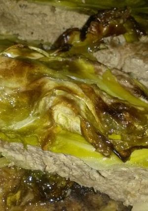 A picture of Sig's deliciously stuffed cabbage (vegetarian).