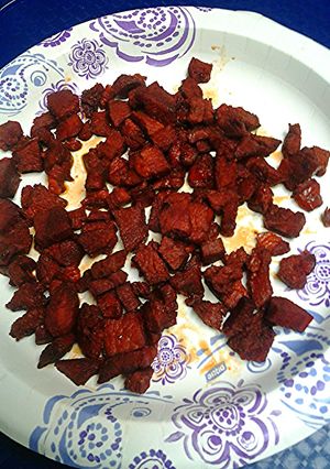A picture of Chinese style roasted pork when you can't grill it out.