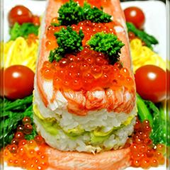 A picture of Sushi Jewel Box for Hinamatsuri (Girl's Festival).
