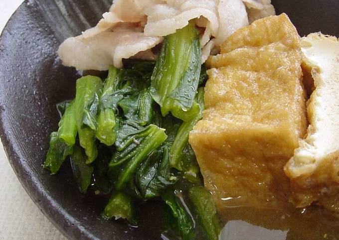 Simmered Komatsuna and Pork Belly