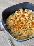 Three Cheese Gnocchi Gratin in the Air Fryer: Gorgonzola, Parmesan, Mozzarella