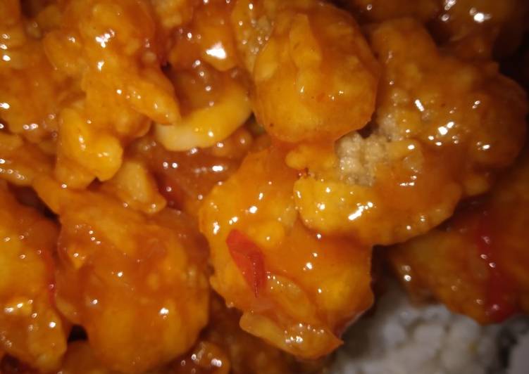 Resep Udang Krispy saos asam pedas manis Anti Gagal