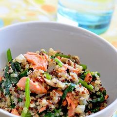 Salmon & Spinach Quinoa (Gluten-Free) A picture of Salmon & Spinach Quinoa (Gluten-Free).