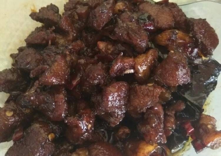 Kering daging kambing ala aku