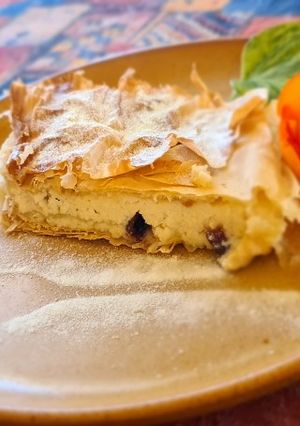 Rikottás-vörösáfonyás rétes recept fotója