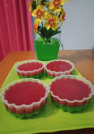 Foto resep 1.Kue lapis tapioka dan tepung beras