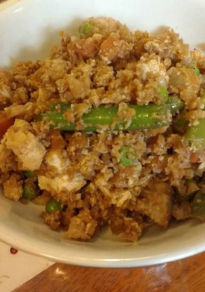 A picture of Cauliflower fried "rice"!!.