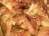 Baked chicken with apricot jam, sage, and lemon zest
