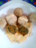Albóndigas de Verduras en salsa saborizada de queso