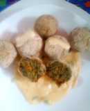 Albóndigas de Verduras en salsa saborizada de queso
