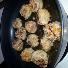 Pork pineapple meatballs. A picture of Pork pineapple meatballs..