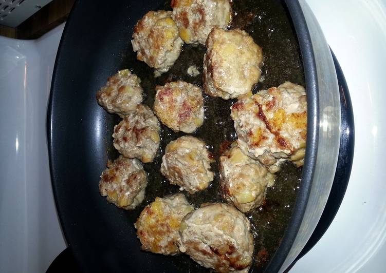 Pork pineapple meatballs.