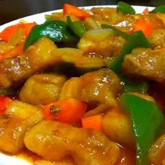 A picture of Easy Sweet and Sour Bite-Size Pork Belly.