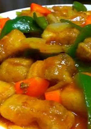 A picture of Easy Sweet and Sour Bite-Size Pork Belly.