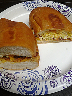 A picture of B. E. & C. On Cuban style bread.