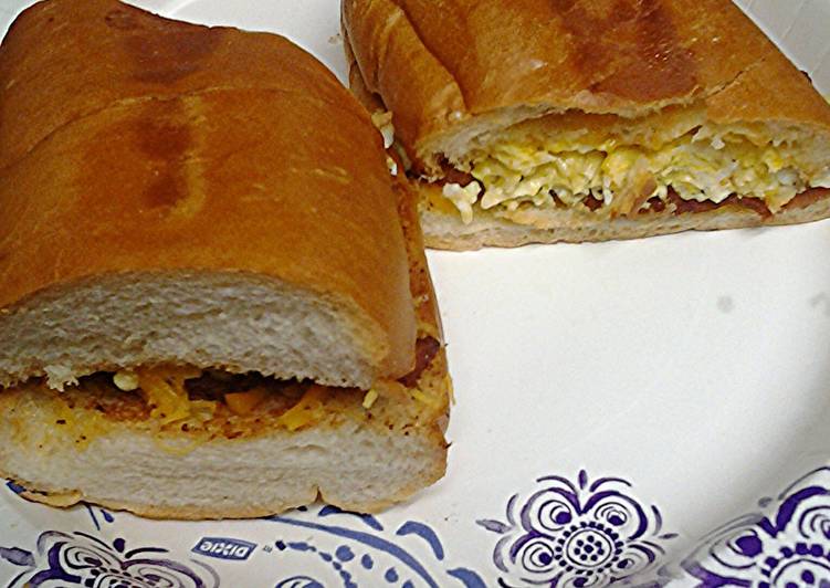 Recipe of Ultimate B. E. &amp; C. On Cuban style bread