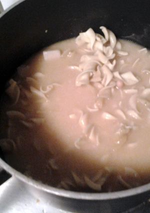A picture of Two soup suprise.