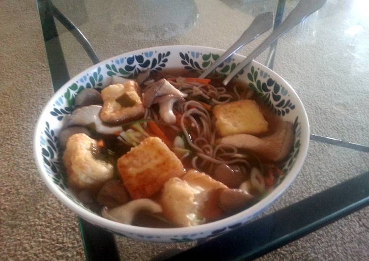 Fresh Soba Noodles With Fried Tofu