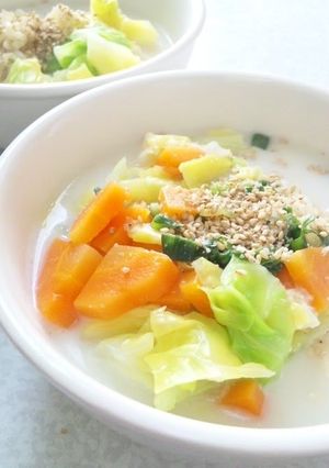 A picture of Mild Soy Milk Sesame Ramen.