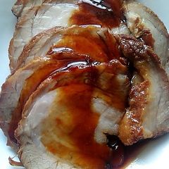 A picture of Char Siu Pork And Simmered Eggs.
